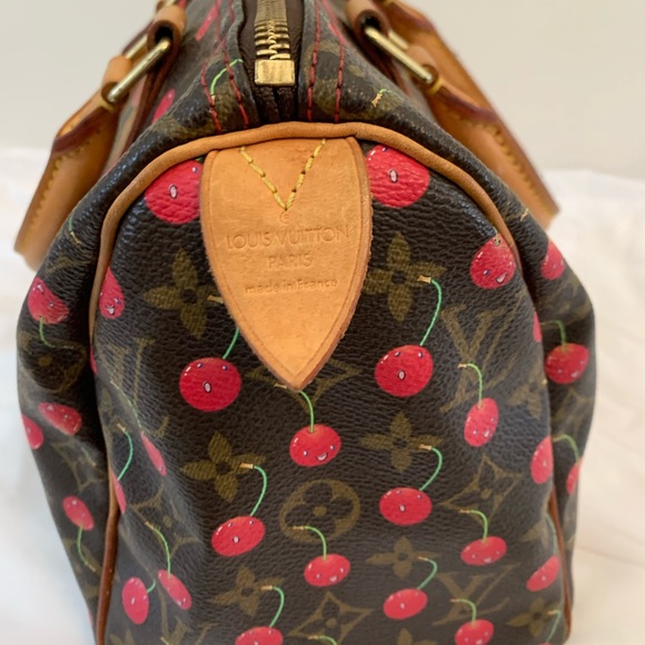 LOUIS VUITTON TAKASHI MURAKAMIX MONOGRAM CERISES SPEEDY 25 - Picture 9 of 12